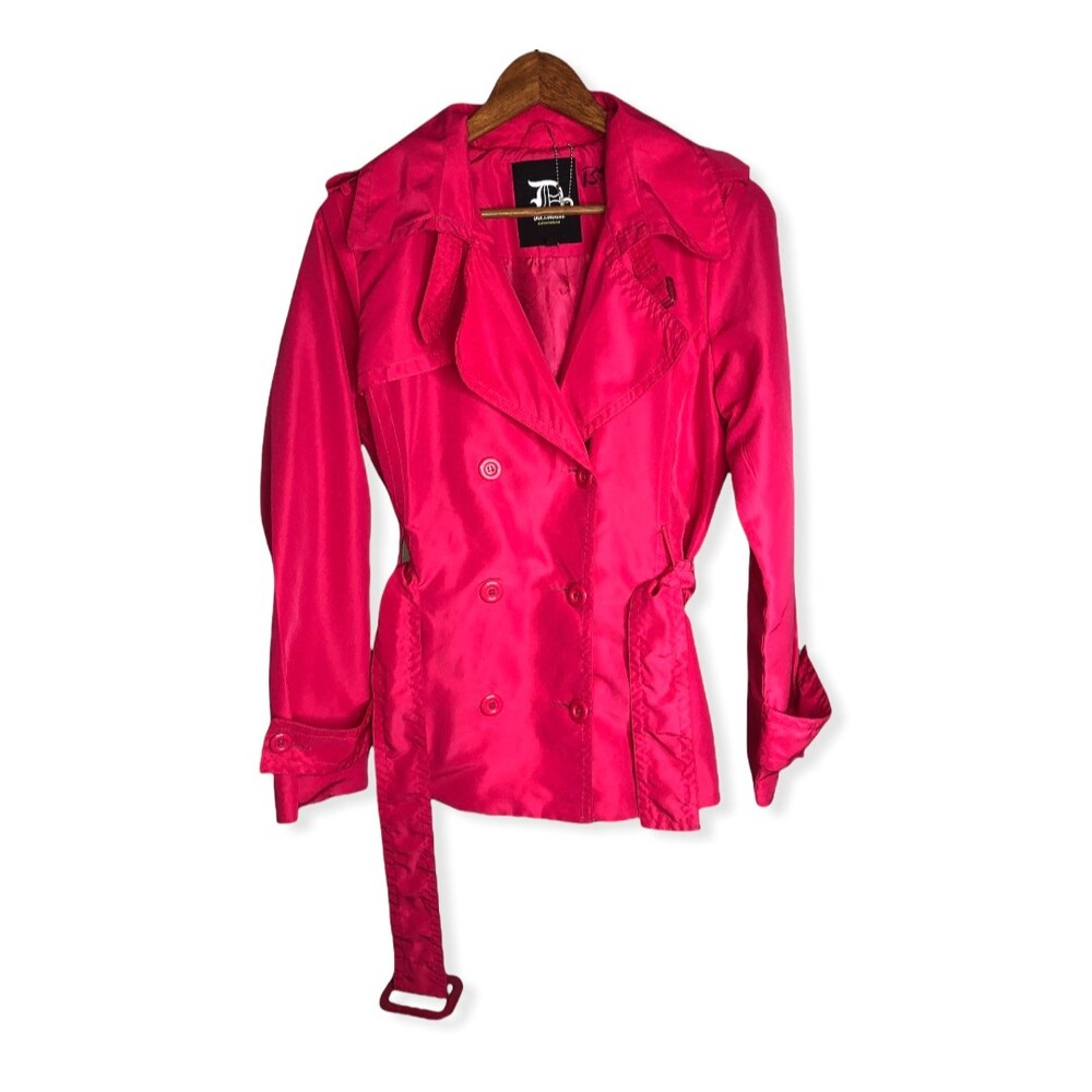 Dollhouse Outerwear Buttoned Belted Pink Trench Coat